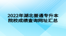 2022年湖北普通專升本院校成績查詢網(wǎng)址匯總