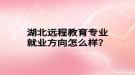 湖北遠程教育專業(yè)就業(yè)方向怎么樣？