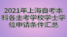 2021年上海自考本科各主考學(xué)校學(xué)士學(xué)位申請條件匯總