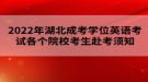 2022年湖北成考學(xué)位英語考試各個(gè)院?？忌翱柬氈? style=