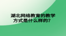 湖北網(wǎng)絡教育的教學方式是什么樣的？