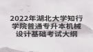 2022年湖北大學(xué)知行學(xué)院普通專升本機械設(shè)計基礎(chǔ)考試大綱