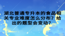 湖北普通專升本的食品相關(guān)專業(yè)難度怎么分布？給出的題型會(huì)變動(dòng)？