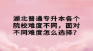 湖北普通專升本各個(gè)院校難度不同，面對(duì)不同難度怎么選擇？