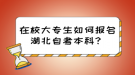 在校大專生如何報名湖北自考本科？