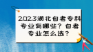 2023湖北自考?？茖I(yè)有哪些？自考專業(yè)怎么選？