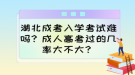 湖北成考入學(xué)考試難嗎？成人高考過的幾率大不大？