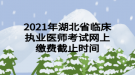 2021年湖北省臨床執(zhí)業(yè)醫(yī)師考試網上繳費截止時間