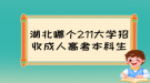 湖北哪個211大學(xué)招收成人高考本科生？