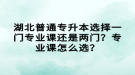 湖北普通專升本選擇一門專業(yè)課還是兩門？專業(yè)課怎么選？