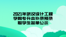 2021年武漢設(shè)計(jì)工程學(xué)院專(zhuān)升本補(bǔ)錄預(yù)錄取學(xué)生名單公示