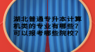 湖北普通專升本計算機類的專業(yè)有哪些？可以報考哪些院校？