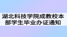 2021年春季湖北科技學院成教校本部學生畢業(yè)辦證通知