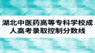 2019年湖北中醫(yī)藥高等專科學校成人高考錄取控制分數(shù)線