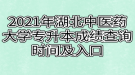 2021年湖北中醫(yī)藥大學專升本成績查詢時間及入口