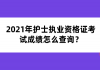 2021年護士執(zhí)業(yè)資格證考試成績怎么查詢？