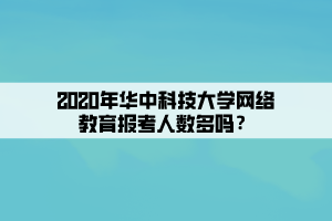 2020年華中科技大學(xué)網(wǎng)絡(luò)教育報(bào)考人數(shù)多嗎？