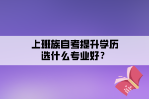 上班族自考提升學(xué)歷選什么專業(yè)好？