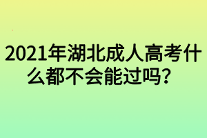 2021年湖北成人高考什么都不會能過嗎？