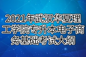 2021年武漢華夏理工學(xué)院專(zhuān)升本電子商務(wù)基礎(chǔ)考試大綱