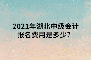 2021年湖北中級(jí)會(huì)計(jì)報(bào)名費(fèi)用是多少？ (1)