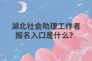 湖北社會助理工作者報名入口是什么？